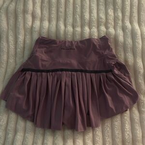 Gold Hinge Women's Pleated Mini Skirt - Dusty Purple